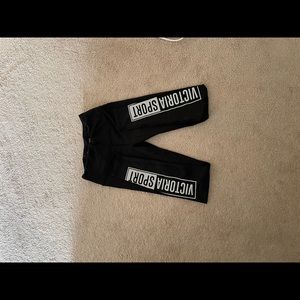 Victoria Secret Legging. Lettering is reflective